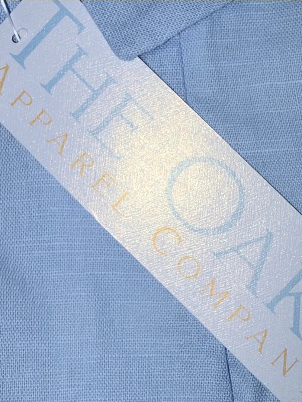 The Oaks Apparel Co Joseph Blue Linen Short Set fully lined sz 18 months NWT